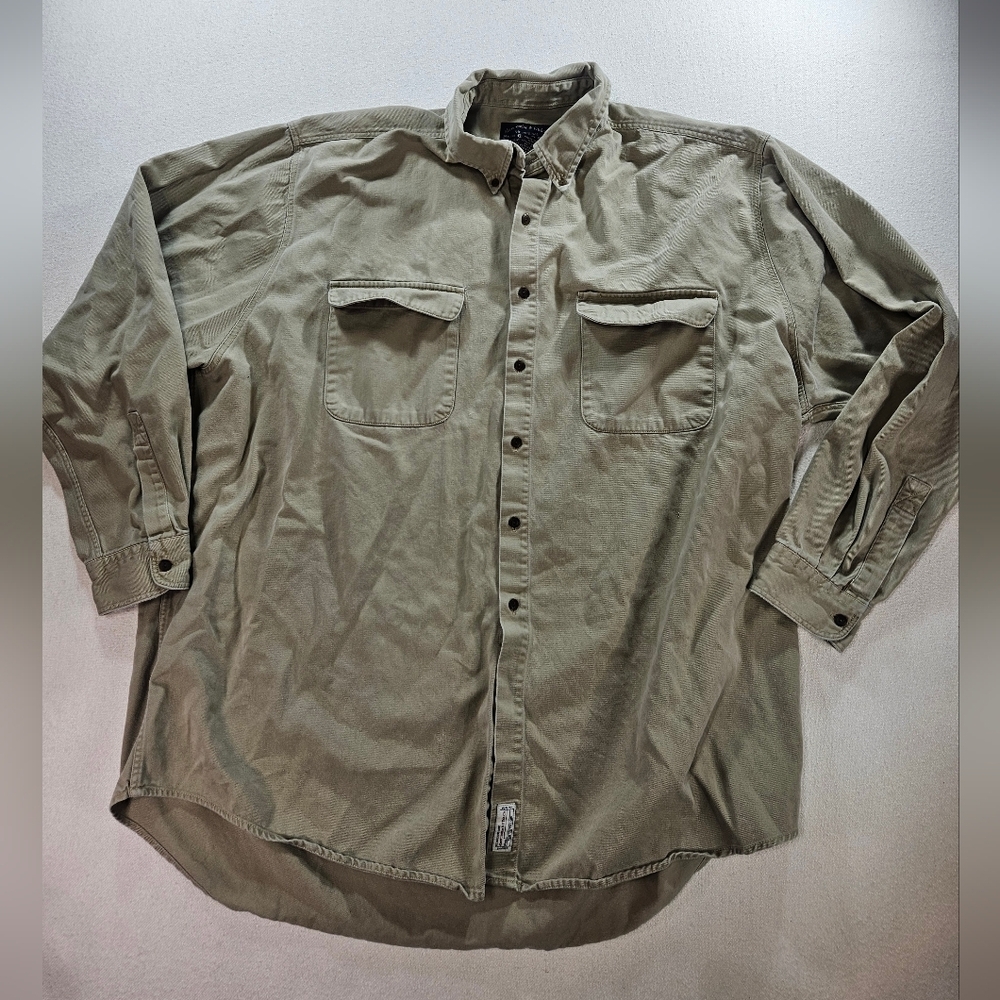 Abercrombie XXL Tan Button Up Workwear Shirt - Picture 1 of 6